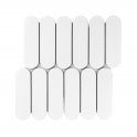 Elongate White Gloss 29cm x 27.6cm (4.3cm x14.8cm) Mosaic Tile