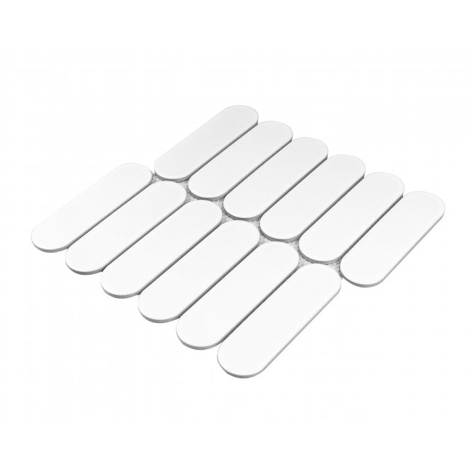 Elongate White Gloss 29cm x 27.6cm (4.3cm x14.8cm) Mosaic Tile