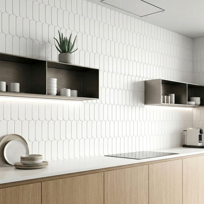 Elongate White Matt 29cm x 27.6cm (4.3cm x14.8cm)