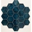 Italian Design Esamarine Petroleum 16.2cm x 18.5cm Hexagon Wall Tile