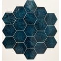 Italian Design Esamarine Petroleum 16.2cm x 18.5cm Hexagon Wall Tile