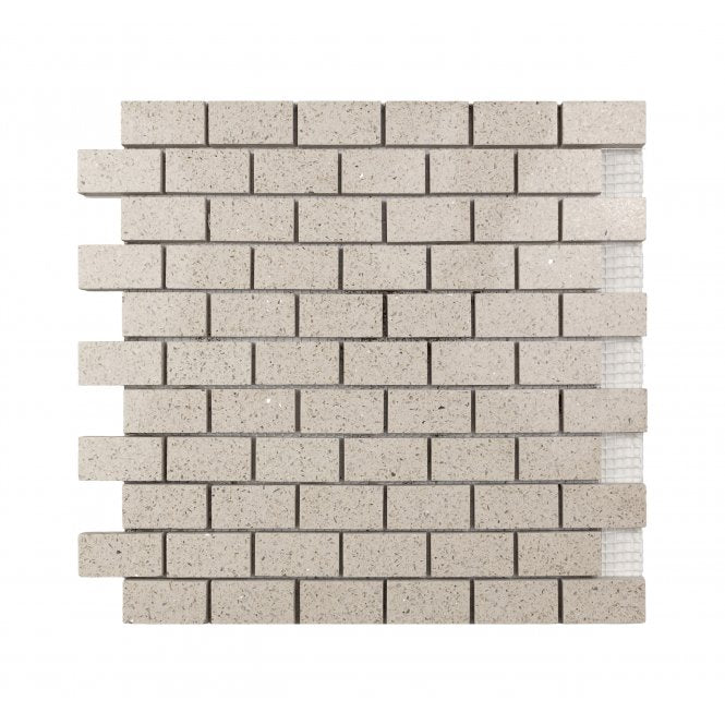 Gulfstone Essel Beige Brick Quartz 30cm x 30cm (4.8m x 2.3cm) Mosaic Tile