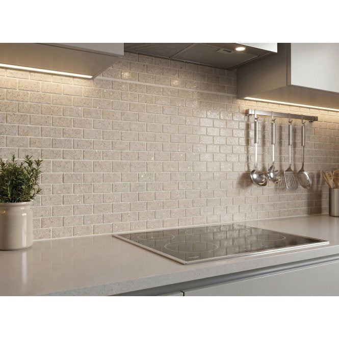 Gulfstone Essel Beige Brick Quartz 30cm x 30cm (4.8m x 2.3cm) Mosaic Tile