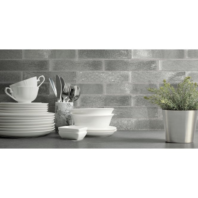 Essenza Grey 6cm x 25cm Wall & Floor Tile