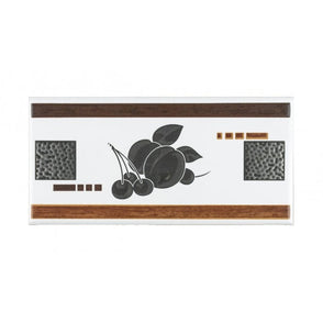 Heckstream Fab Silver 10cm x 20cm Border Tile
