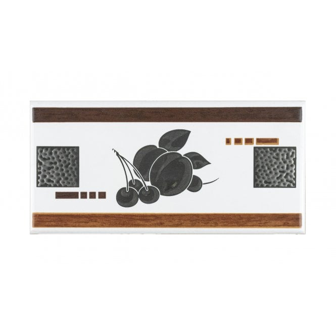 Heckstream Fab Silver 10cm x 20cm Border Tile