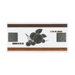 Heckstream Fab Silver 10cm x 20cm Border Tile