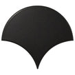 Equipe Fan Black Matt 10.6cm x 12cm Wall Tile
