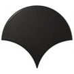 Equipe Fan Black Matt 10.6cm x 12cm Wall Tile