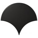 Equipe Fan Black Matt 10.6cm x 12cm Wall Tile