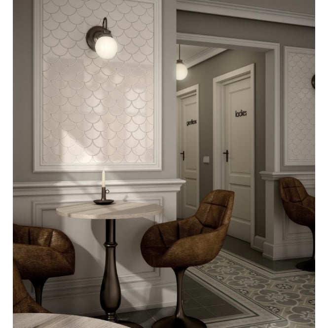 Equipe Fan Cream Gloss 10.6cm x 12cm Wall Tile