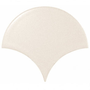 Equipe Fan Cream Gloss 10.6cm x 12cm Wall Tile