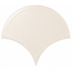 Equipe Fan Cream Gloss 10.6cm x 12cm Wall Tile