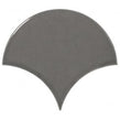 Equipe Fan Dark Grey Gloss 10.6cm x 12cm Wall Tile