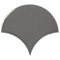 Equipe Fan Dark Grey Gloss 10.6cm x 12cm Wall Tile
