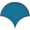 Equipe Fan Electric Blue Gloss 10.6cm x 12cm Wall Tile