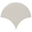 Equipe Fan Light Grey Gloss 10.6cm x 12cm Wall Tile