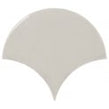 Equipe Fan Light Grey Gloss 10.6cm x 12cm Wall Tile
