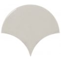 Equipe Fan Light Grey Gloss 10.6cm x 12cm Wall Tile