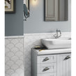 Equipe Fan White Gloss 10.6cm x 12cm Wall Tile