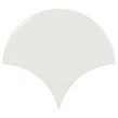 Equipe Fan White Gloss 10.6cm x 12cm Wall Tile