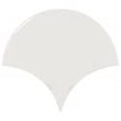 Equipe Fan White Gloss 10.6cm x 12cm Wall Tile
