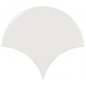 Equipe Fan White Gloss 10.6cm x 12cm Wall Tile