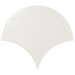 Equipe Fan White Matt 10.6cm x 12cm Wall Tile