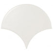 Equipe Fan White Matt 10.6cm x 12cm Wall Tile