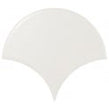 Equipe Fan White Matt 10.6cm x 12cm Wall Tile