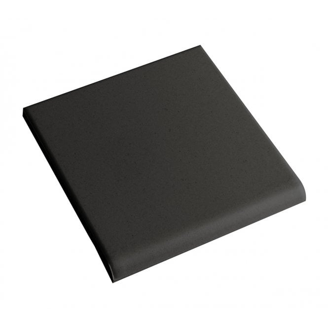 Fireplace Black Bull Nose Quarry 9.6cm x 9.6cm Floor Tile