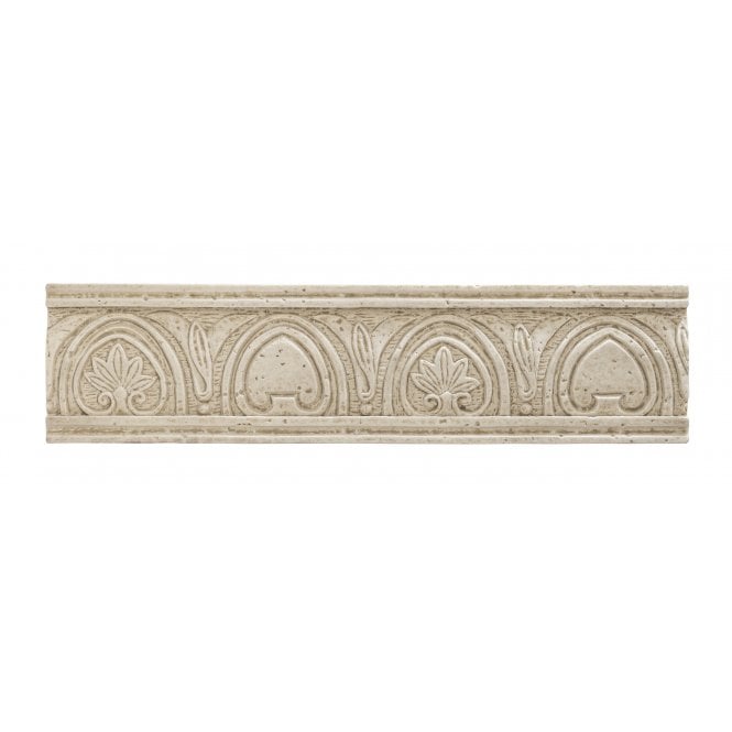 Heckstream Fleurise Dark Cream 8cm x 31.5cm Border Tile