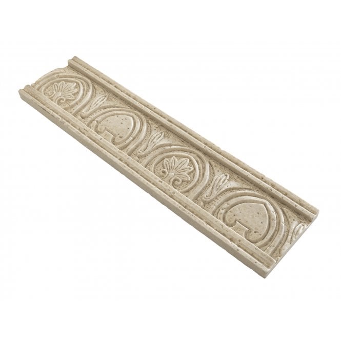 Heckstream Fleurise Dark Cream 8cm x 31.5cm Border Tile