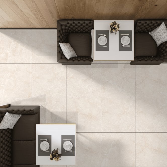 Floriana Blanco Polished 60cm x 60cm Wall and Floor Tile