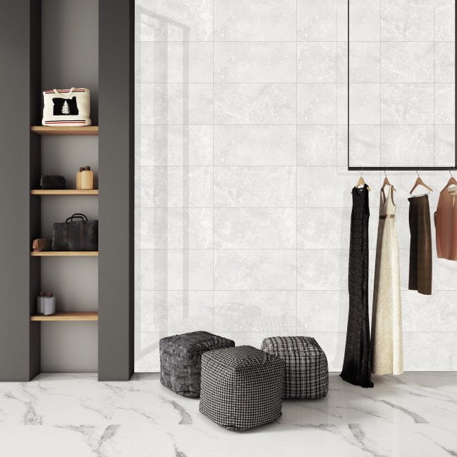 Floriana Pearl Polished 30cm x 60cm Wall and Floor Tile