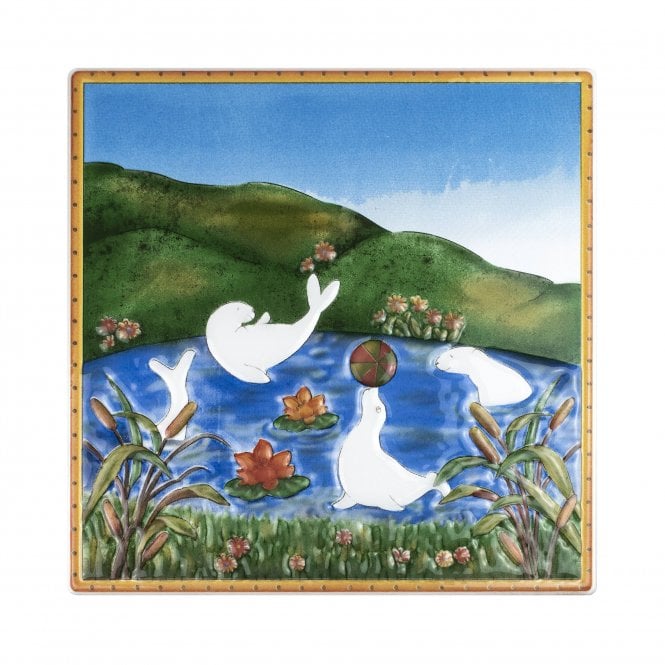 Heckstream Focas Sealion 30cm x 30cm Plaque Tile