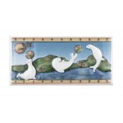 Heckstream Focas Sealion 7.5cm x 15cm Border Tile