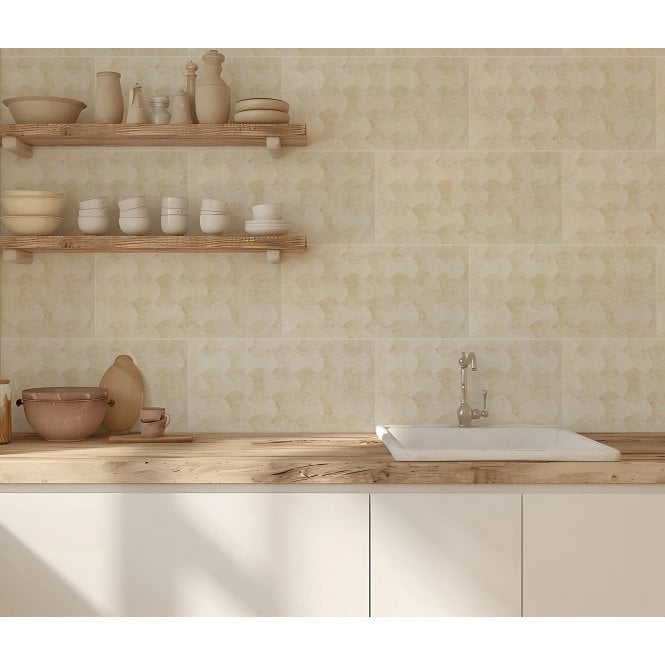 Framenta Cream Decor 30cm x 60cm Wall Tile