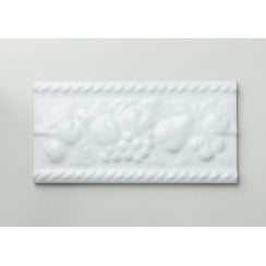Heckstream Fruit Victorian white 7.5cm x 15cm Border Tile