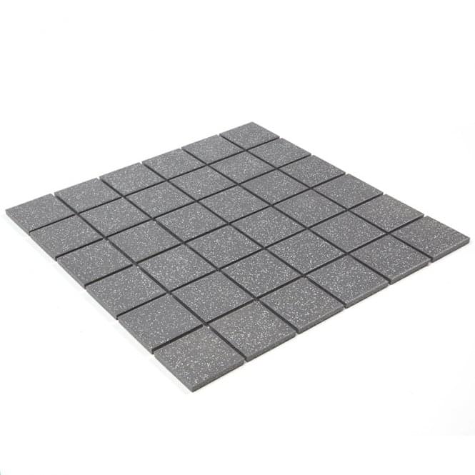 Full Body Anti Slip Dark Grey (4.8cm x 4.8cm) 30.6cm x 30.6cm Wall & Floor Mosaic Tile
