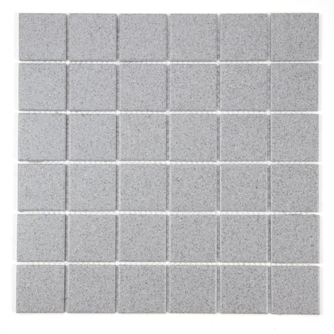 Full Body Anti Slip Light Grey (4.8cm x 4.8cm) 30.6cm x 30.6cm Wall & Floor Mosaic Tile