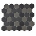 Full Body Hexagon Dark Mix Mosaic (5.1cm x 5.1cm) 32.5cm x 28.1cm Wall & Floor Tile