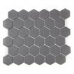 Full Body Hexagon Matt Dark Grey Mosaic (5.1cm x 5.9cm) 32.5cm x 28.1cm Wall & Floor Tile