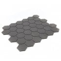 Full Body Hexagon Matt Dark Grey Mosaic (5.1cm x 5.9cm) 32.5cm x 28.1cm Wall & Floor Tile