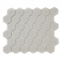 Full Body Hexagon Matt Light Grey Mosaic (5.1cm x 5.1cm) 32.5cm x 28.1cm Wall & Floor Tile