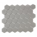 Full Body Hexagon Matt Medium Grey Mosaic (5.1cm x 5.1cm) 32.5cm x 28.1cm Wall & Floor Tile