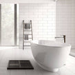 British Ceramic Tile Function White Gloss Plank XL Metro 14.8cm x 49.8cm Wall Tile