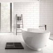 British Ceramic Tile Function White Gloss Plank XL Metro 14.8cm x 49.8cm Wall Tile