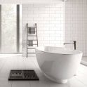 British Ceramic Tile Function White Gloss Plank XL Metro 14.8cm x 49.8cm Wall Tile