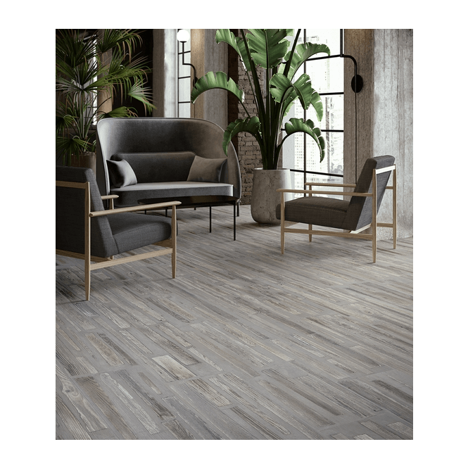 Ceramica Sant Agostino Fusion Art Grey 30cm x 120cm Floor Tile